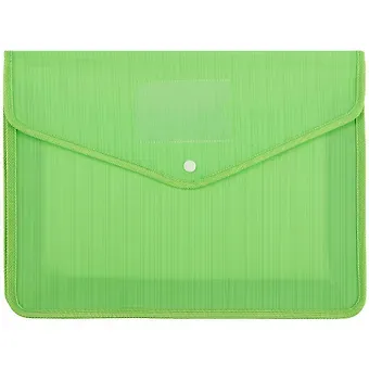 Папка-конверт А4+ на кнопке, неон, с расширением