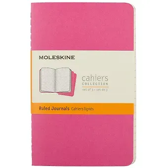 Записная книжка Moleskin Cahier Journal Pocket, 3 шт, розовый неон, 32 листа, А6