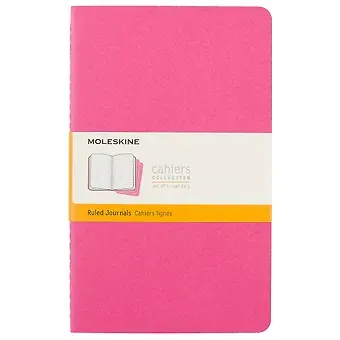 Записная книжка Moleskin Cahier Journal Large, 3 шт, розовый нео, 40 листов, А5