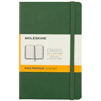 Записная книжка Moleskin Classic Pocket, твёрдая обложка, зелёная, 96 листов, А6