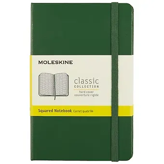 Записная книжка Moleskin Classic Pocket, твёрдая обложка, зелёная, 96 листов, А6