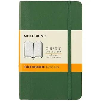 Записная книжка Moleskin Classic Pocket, мягкая обложка, зелёная, 96 листов, А6