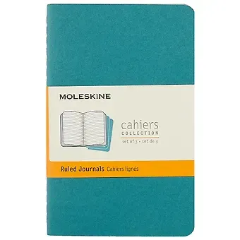 Набор книг для записей Moleskin Cahier Journal Pocket, 3 штуки, голубые, 32 листа, А6