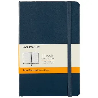 Книга для записей Moleskin Classic Medium, твёрдая обложка, синий, 120 листов, А6+