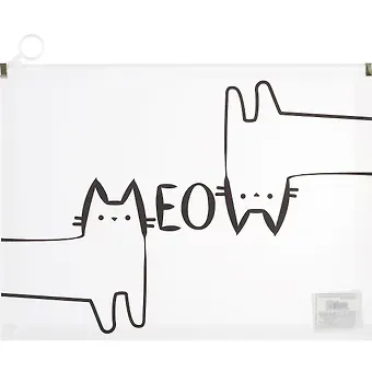 Папка на молнии «Котики meow», А4