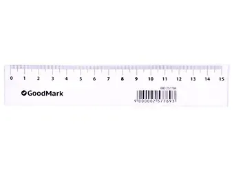 Линейка пластиковая GoodMark, 15 см