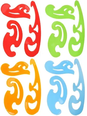 Лекала 3 штуки, пластик