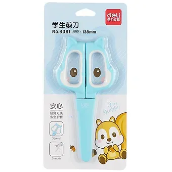 Ножницы 138мм детские, ассорти, Deli