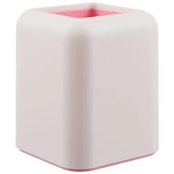 Подставка настольная Forte, Pastel, пластиковая, белый с розовой вставкой, ErichKrause