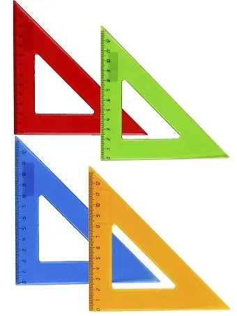 Угольник 12 см 45*90*45, в ассортименте