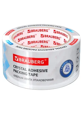 Лента клейкая 48мм*66м упаковочная, кристальная, 45мкр