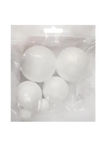 Набор шаров 6 шт (2 шт даметр 20 мм, 2 шт 45 мм, 2 шт 60 мм), в пакете с подвесом (11-00220-J0