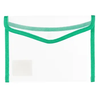 Папка-конверт прозрачная с окантовкой, А5