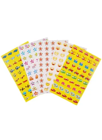 Комплект наклеек для поощрения мальчиков. 5 видов