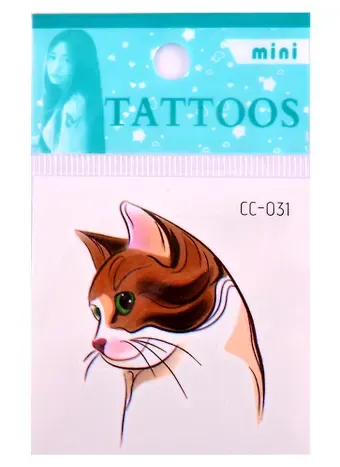 Тату Веселые котики,9,5*6,5 (микс)(орр)