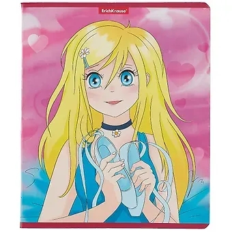 Тетрадь в клетку Erich Krause, Manga Girls, 48 листов, в ассортименте