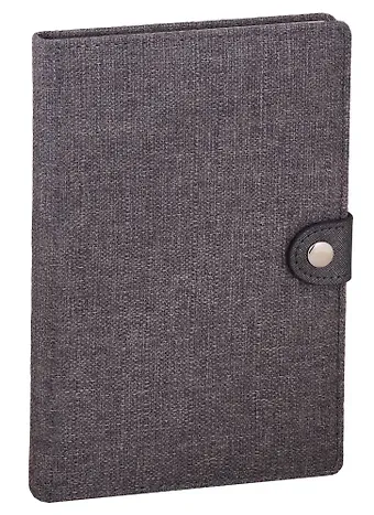 Алфавитная книга на кнопке А5, 104 листа, графит, ткань