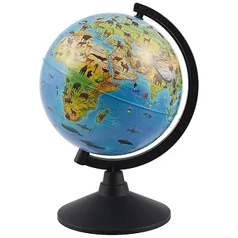 Глобус зоогеографический, диаметр 21 см