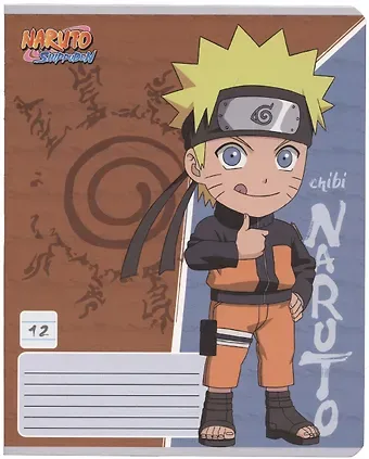 Тетрадь в линейку Naruto, 12 листов, в ассортименте