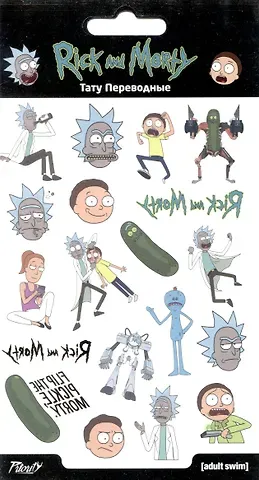 Наклейки-тату переводные Рик и Морти 110х200