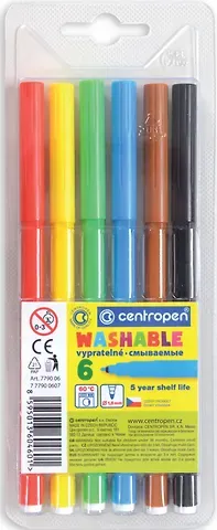 Фломастеры Centropen, 6 цветов