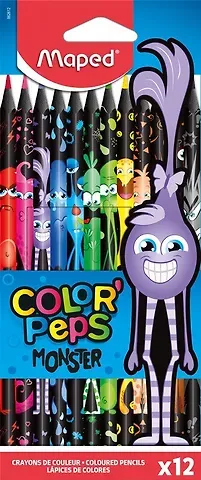 Карандаши цветные Maped, Color'Peps Monster, 12 цветов