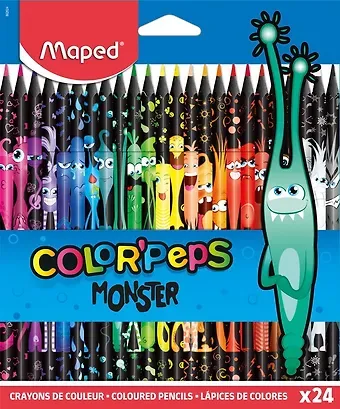 Карандаши цветные Maped, Color'Peps Monster, 24 цвета