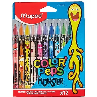 Фломастеры Maped, Color'Peps Monster, 12 цветов