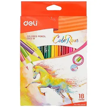 Карандаши цветные Deli, Color Run, 18 цветов