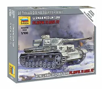 Сборная модель Немецкий средний танк T-IV F2, 6251, ЗВЕЗДА