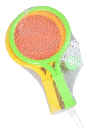 Бадминтон с воланчиком и шариком, 27 см (сетка)(371)