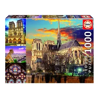 Пазл Educa 1000 деталей - Нотр-Дам, коллаж