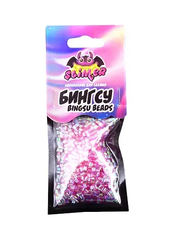 Наполнение для слайма Бингсу розовый  ТМ Slimer, пластик