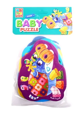 Мягкие пазлы Baby Puzzle Чудо зоопарк 4 картинки, 12 элементов Vladi Toys