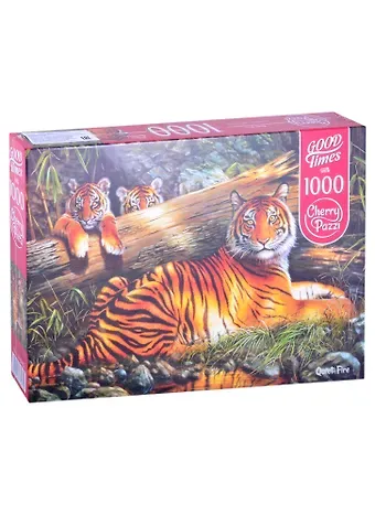 Пазл 1000 дет. Тигры, мирный отдых  Cherry Pazzl 30325