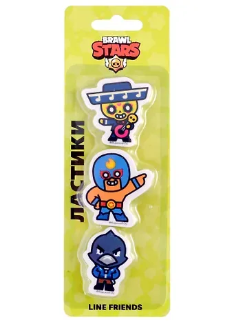 Ластики 3 штуки, 