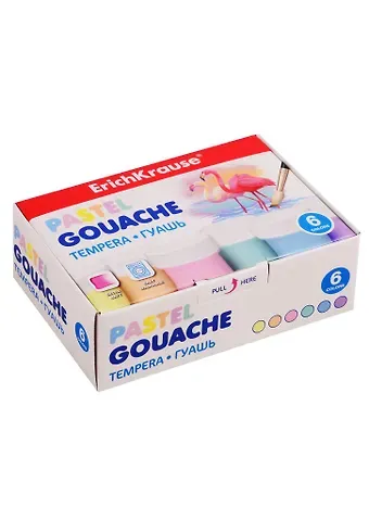 Краски гуашевые 06цв 20мл 