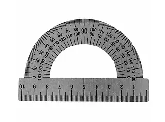 Транспортир 10 см 180гр стальной
