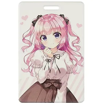 Чехол для карточек Аниме Девушка с бантиком (Сёдзё) (цветная)