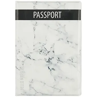 Обложка для паспорта Мрамор серый (ПВХ бокс) (ОП2020-231)
