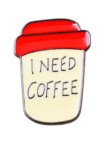 Значок Pin Joy Стаканчик кофе (металл)