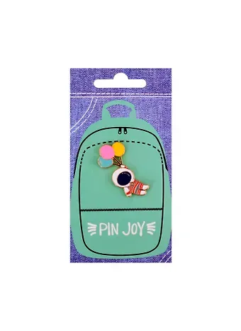 Значок Pin Joy Космонавт с воздушными шариками (металл) (12-08599-917)
