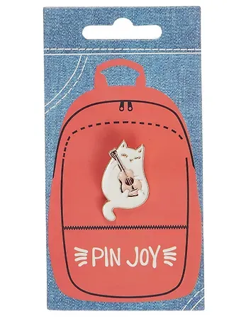 Значок Pin Joy Котик с гитарой (металл) (12-08599-925)