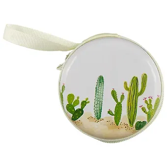 Монетница на молнии Кактус (7см) (металл) (ПВХ бокс)