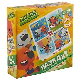 Пазл ORIGAMI Набор.4в1 9-16-25-36эл. 