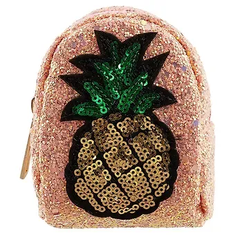 Сумочка-рюкзачок на молнии с блестками (10см) (ПВХ бокс)