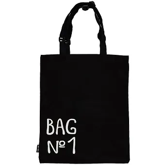 Сумка-шоппер Bag №1 черная, текстиль 40см.*32см.