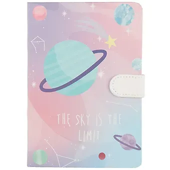 Блокнот с магнитной застёжкой «Планеты», 128 листов, 19 х 13 см