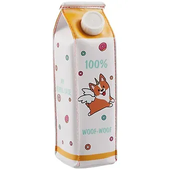 Пенал «Пакет молока. Корги-единорог», 6 х 20 см
