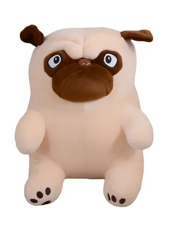 Мягкая игрушка сердитый Мопс (30х20)